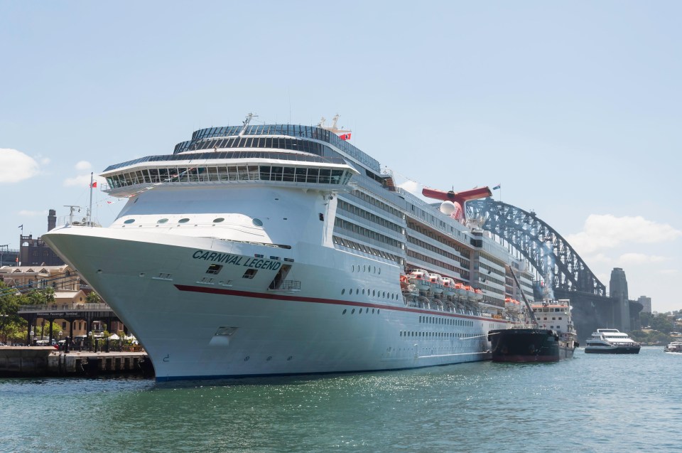 The Carnival Legend was cruising the South Pacific off Australia