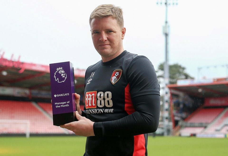  Eddie Howe was named Manager of the Month for getting through four games unbeaten