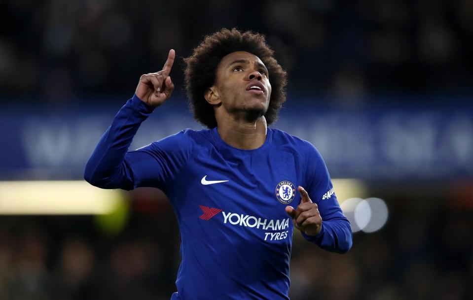  Willian scored a stunner for Chelsea in the FA Cup fifth-round clash against Hull