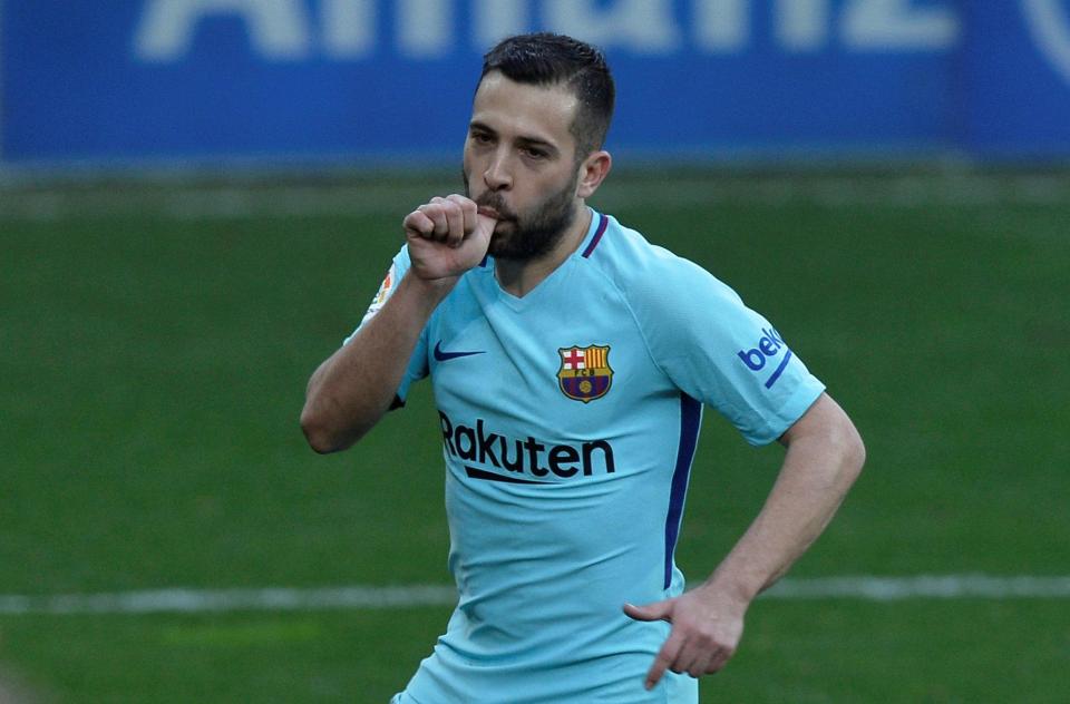  Jordi Alba added a second for Barcelona in the dying moments