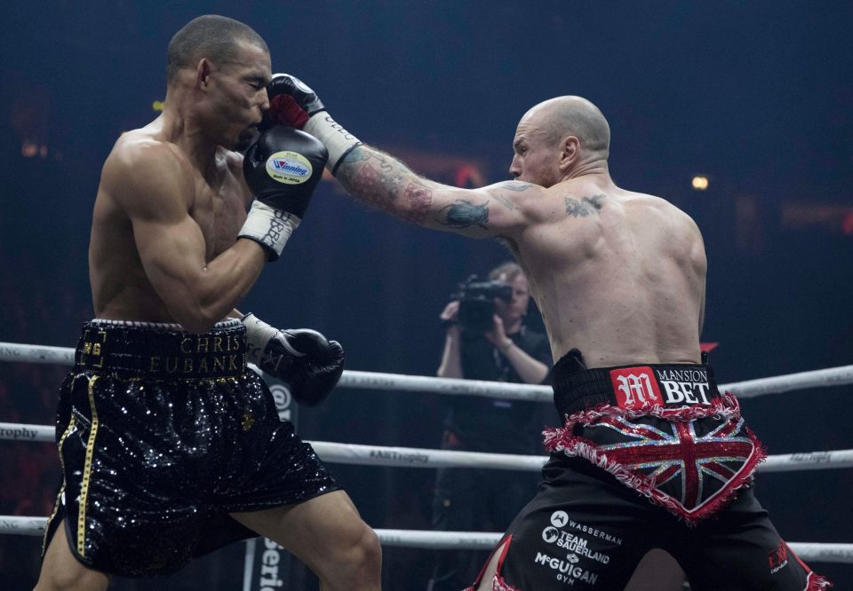  George Groves throws that power jab as he started to dominate the ring