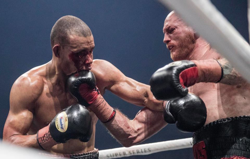  George Groves sealed his place in the final thanks to a bloody, brutal points win over Chris Eubank Jr