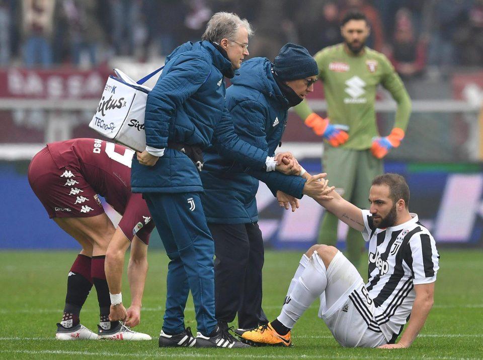  The Argentine striker was injured for Juventus in their Serie A game against Torino