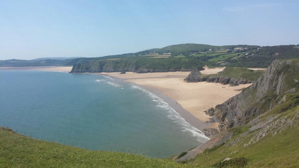  Three Cliffs Bay in Swansea is in an area of outstanding natural beauty