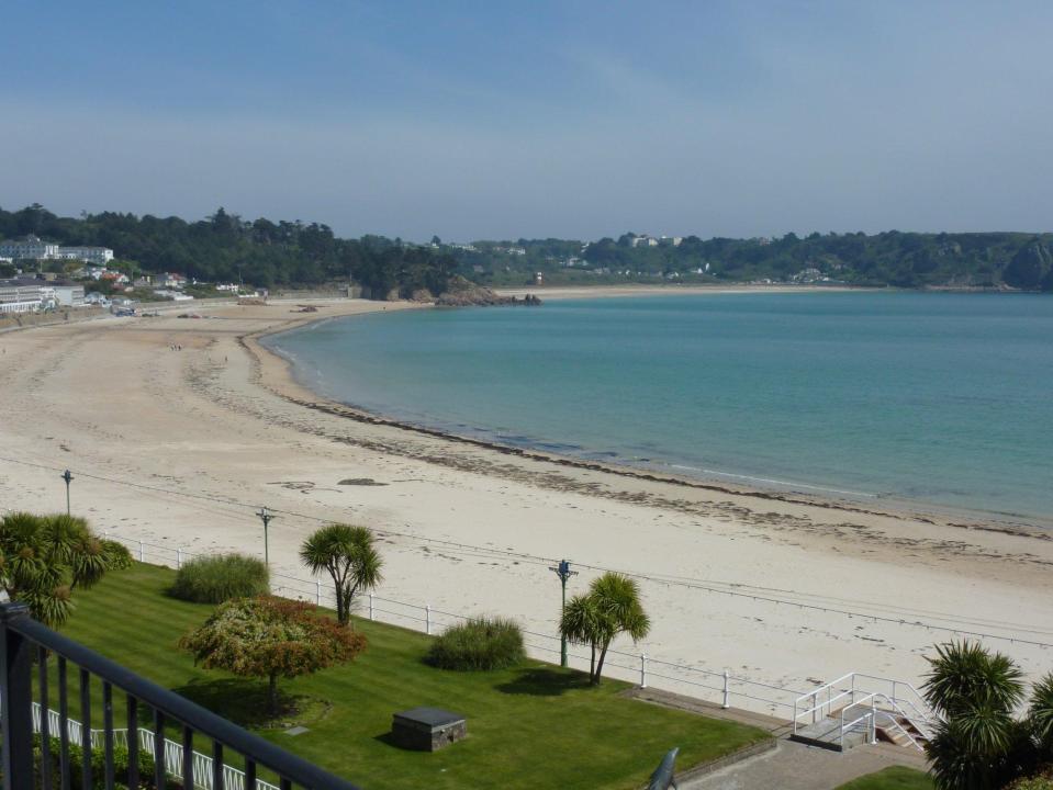  St. Brelade's Bay Beach on Jersey in the Channel Islands looks like it belongs in the Caribbean