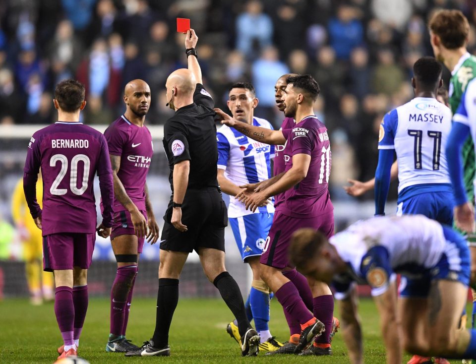  The Man City left-back was sent for an early bath - and then tempers really flared