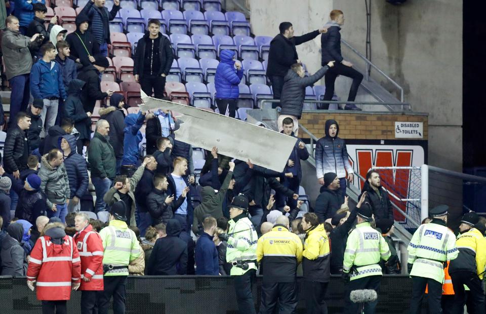  Both clubs could now face FA action after the match spiralled out of control