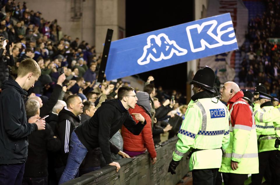  Ugly scenes erupted at the end of the FA Cup fifth-round clash