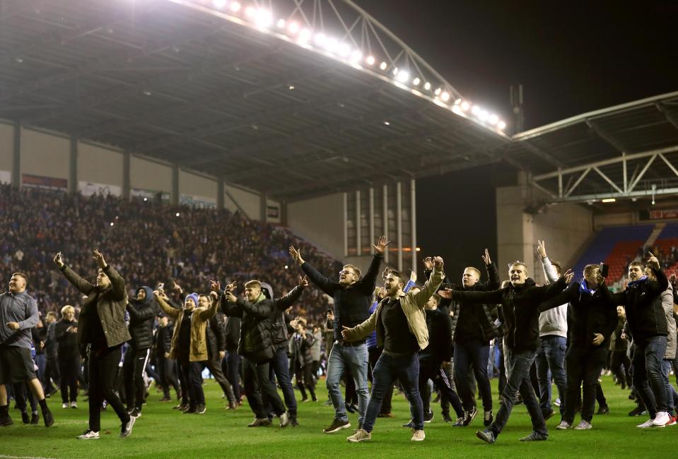  City fans were goaded by home supporters at the DW Stadium