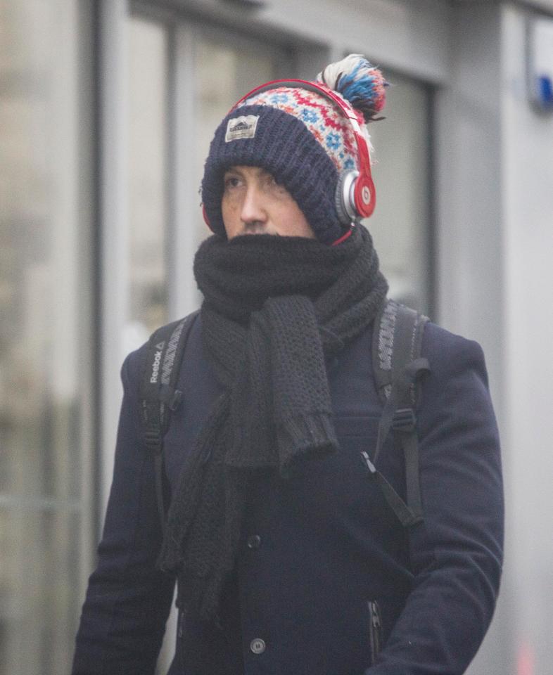  David leaving his house in London