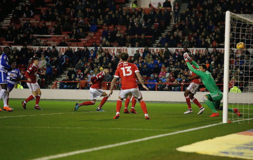 Omar Richards pounced on a loose ball to fire Reading ahead in the first half