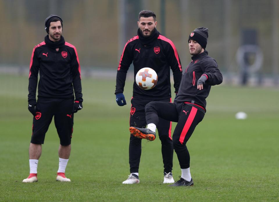  Jack Wilshere, Sead Kolasinac and Henrikh Mkhitaryan could all feature tomorrow night