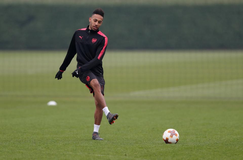  Pierre-Emerick Aubameyang is cup-tied for the Europa League but will feature against Manchester City