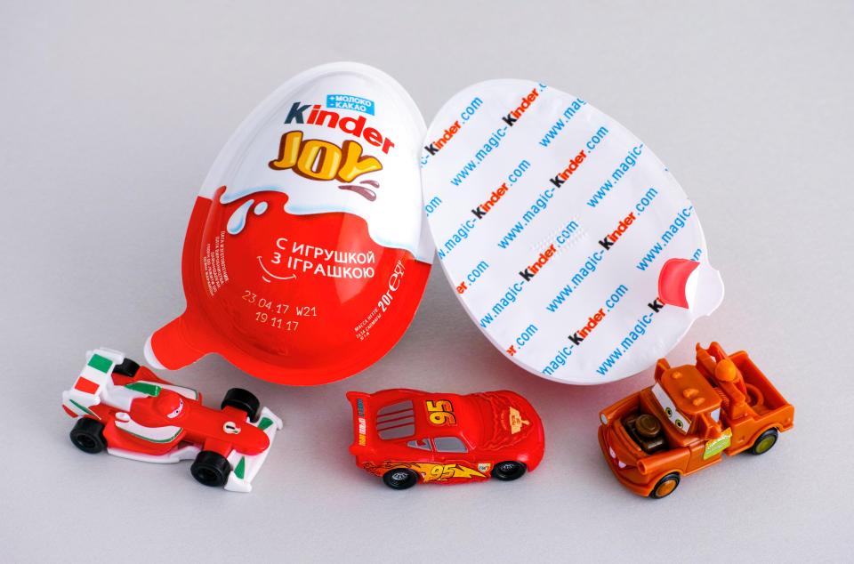  Kinder Joys are another product by Ferraro, and the chocolate is separate to the toy