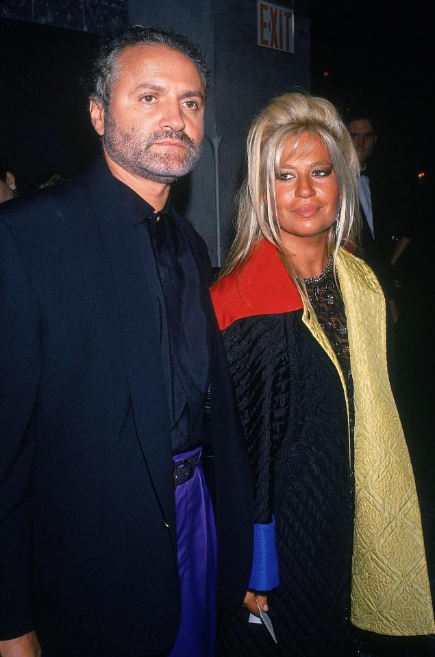 A fresh faced Donatella, pictured with her late brother Gianni