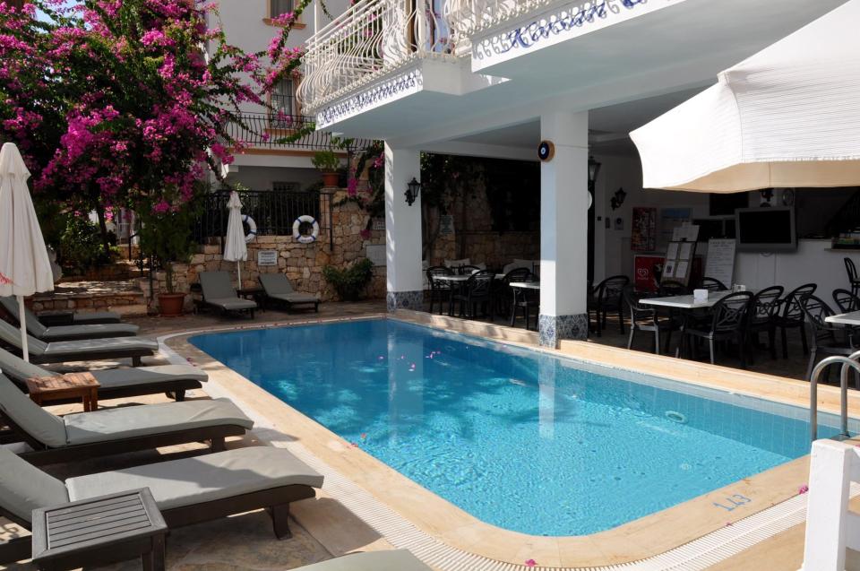  The swimming pol at the Korsan apartment in Kalkan, Turkey