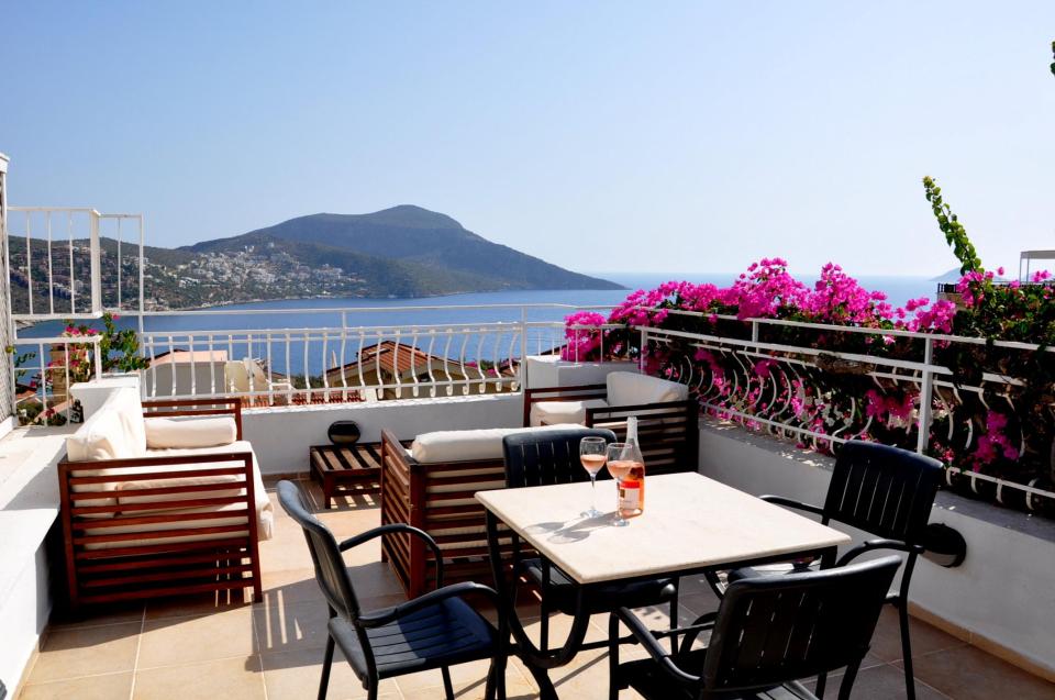  An idyllic view from a self-catering Korsan apartment in Kalkan, Turkey