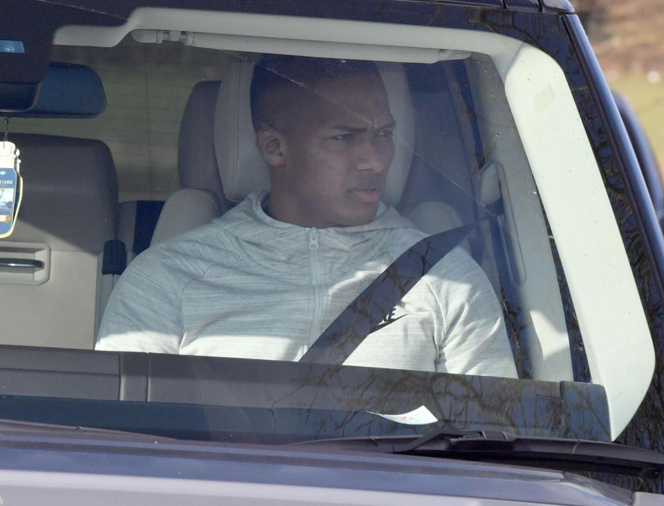  Anthony Martial looked focused as he arrived to training on Friday