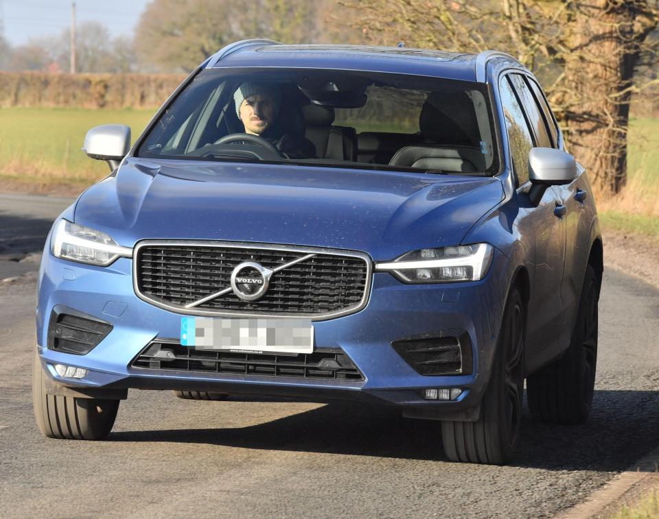  Zlatan Ibrahimovic arrives to Warrington in his bright blue Volvo