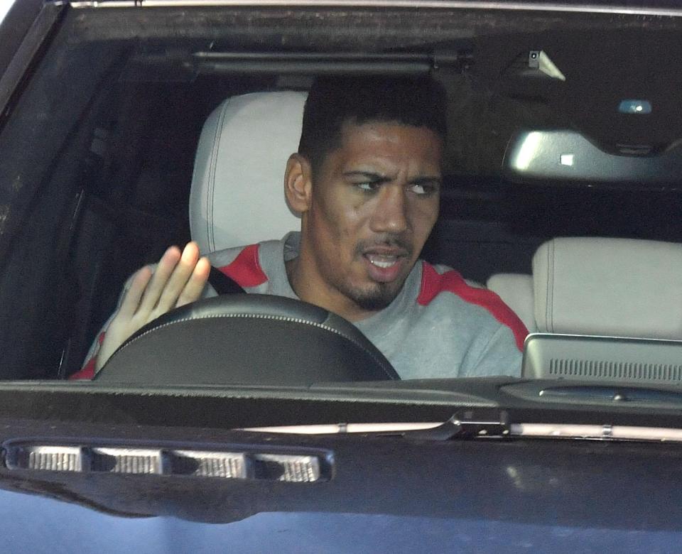  Smalling looked confused as he pulled up to training