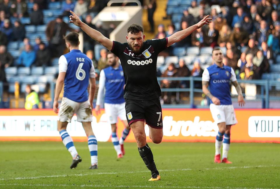  Robert Snodgrass blasts a spot-kick in to secure the points for Villa