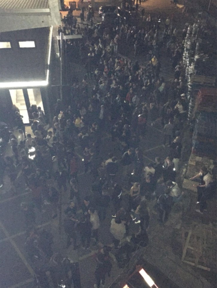 Revellers poured out onto the street as the building was cleared this evening