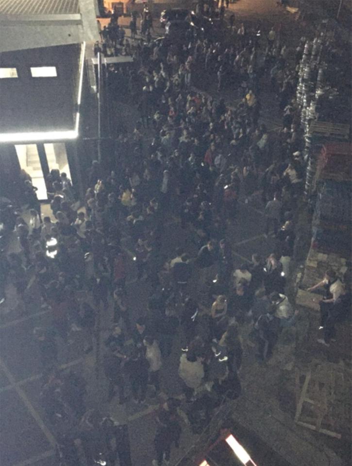  Revellers poured out onto the street as the building was cleared this evening