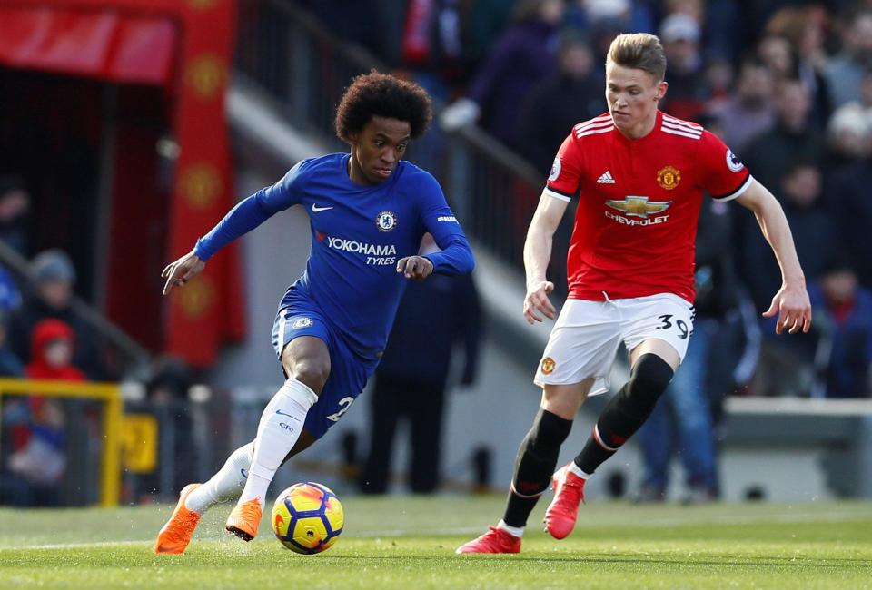  McTominay was at fault as Willian scored the opening goal of the game at Old Trafford but United came back to win 2-1