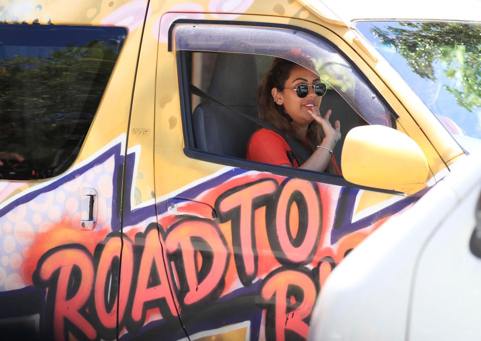  Sophie and the gang arrived at a hippy hostel in a pimped out van