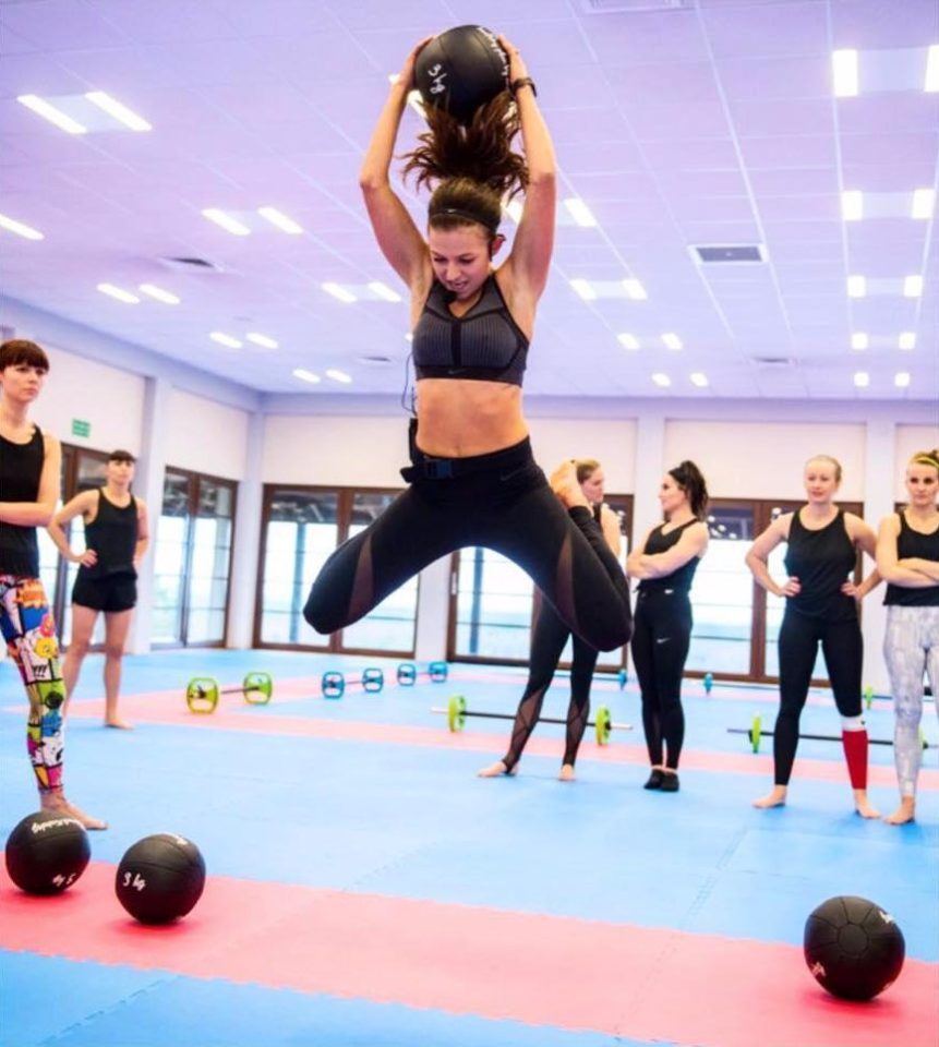  Inbetween writing, Anna Lewandowska teaches workout classes