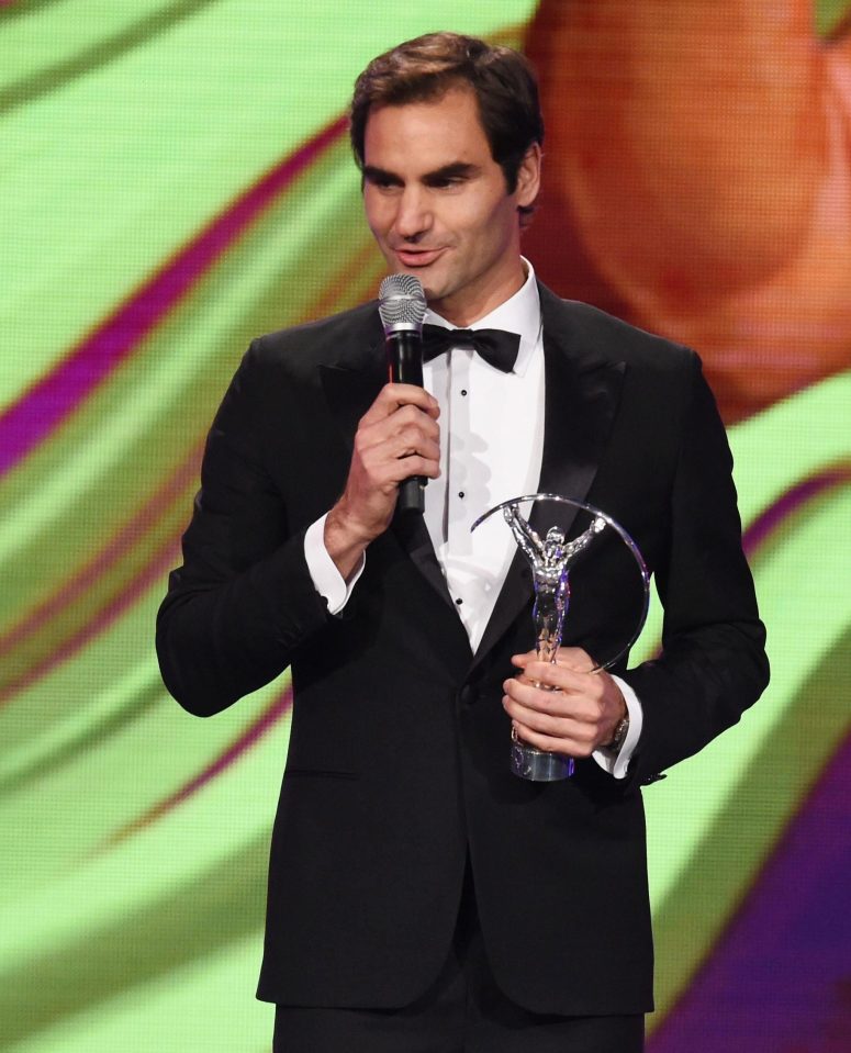  Roger Federer won the Sportsman of the Year award at the event