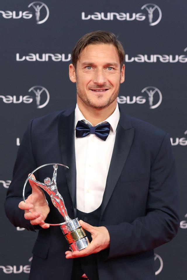  Francesco Totti won the Exceptional Achievement award at the ceremony