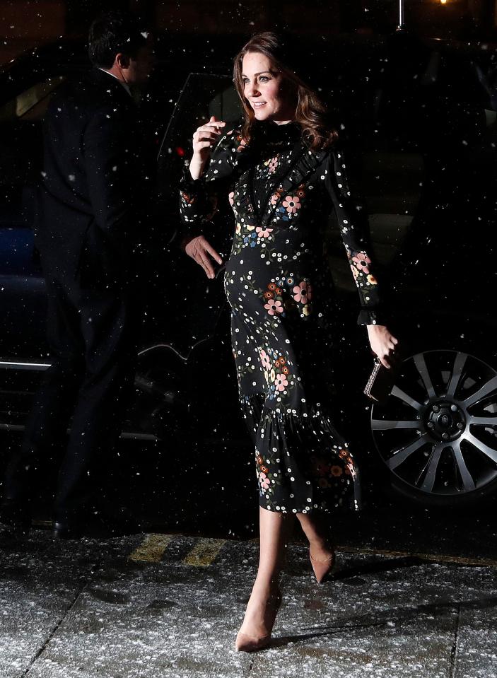  Kate looked stunning in a floral frock by Orla Kiely