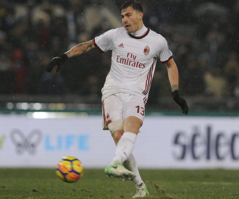  Alessio Romagnoli stepped up to try and send AC Milan into the Italian Cup final