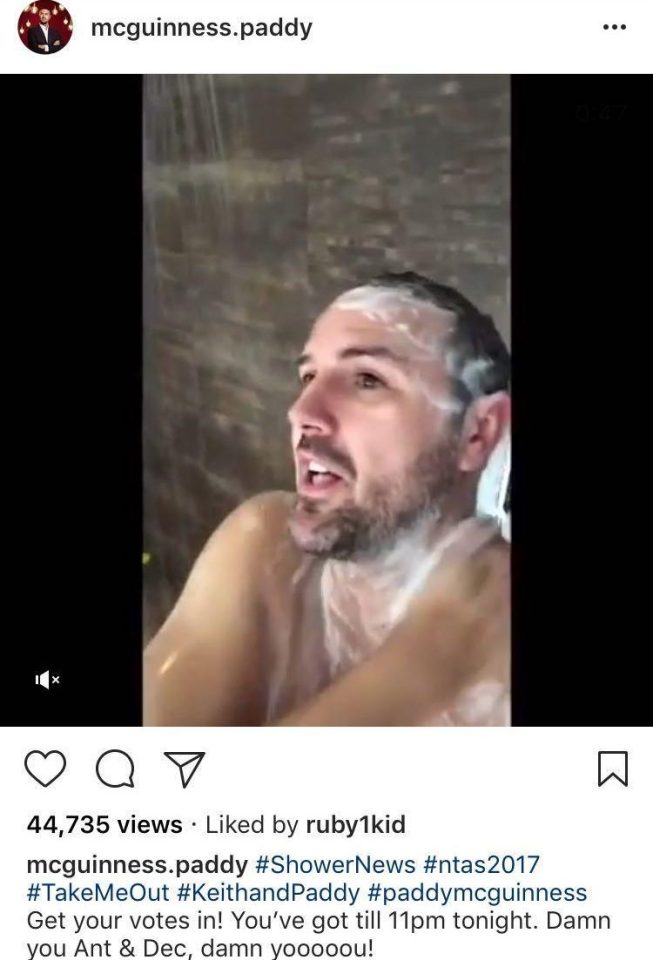  His shower video, where he was lathered up, went down a storm...