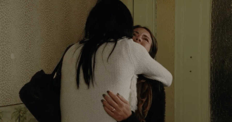  Hayley and Stacey sealed their Slater scheme with a hug