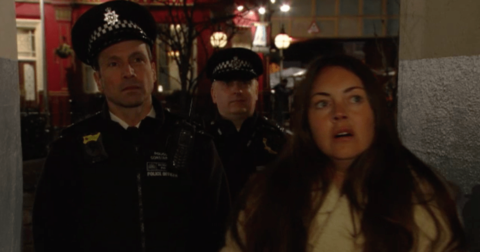  Stacey called in the police after Hayley successfully kept Martin busy