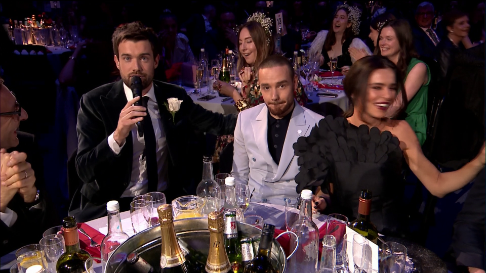  Cheryl and Liam Payne were interviewed by Jack Whitehall at tonight's Brit Awards