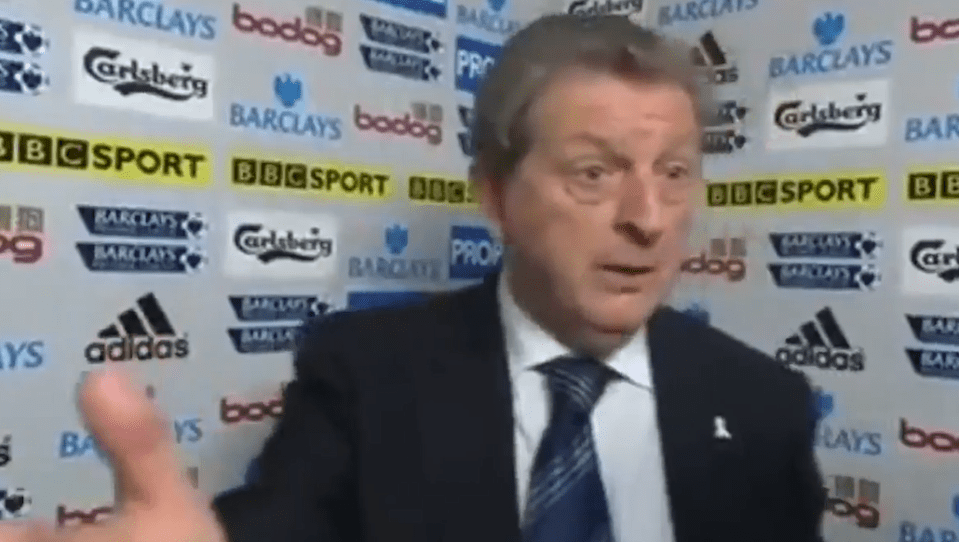  Roy Hodgson shows his feelings in a post-match interview from 2011