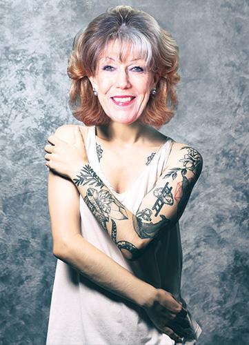  Coronation Street's Audrey Roberts shows off her mocked tattoo sleeve