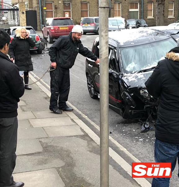  Ant was with his mum in the Mini when he crashed in Richmond, South West London