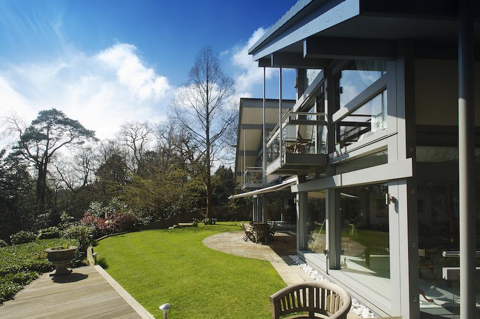  The giant windows all over the house allows the natural light to flood in