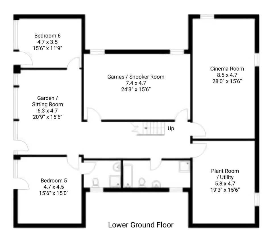  The two other bedrooms are on the top floor, along with the snooker room and cinema room