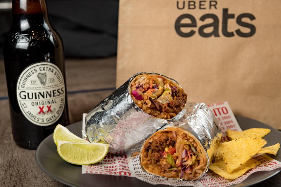  BarBurrito's Guinness burrito is cooked in a spicy sauce and made from beef brisket.