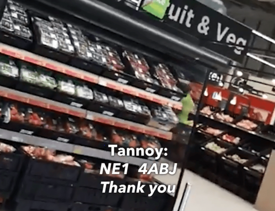  A prankster tricked Asda staff into reading out a very naughty message