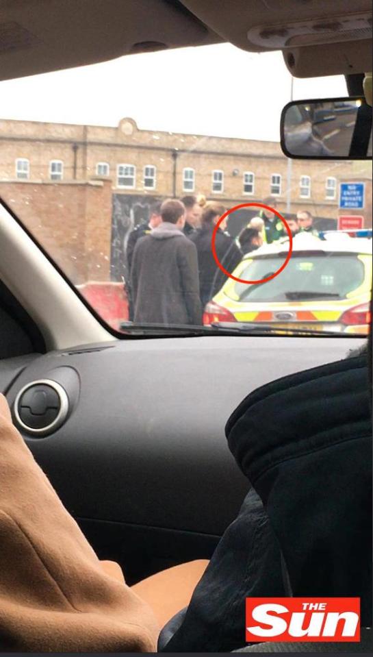  Locals were shocked to see the star being taken into a police car yesterday