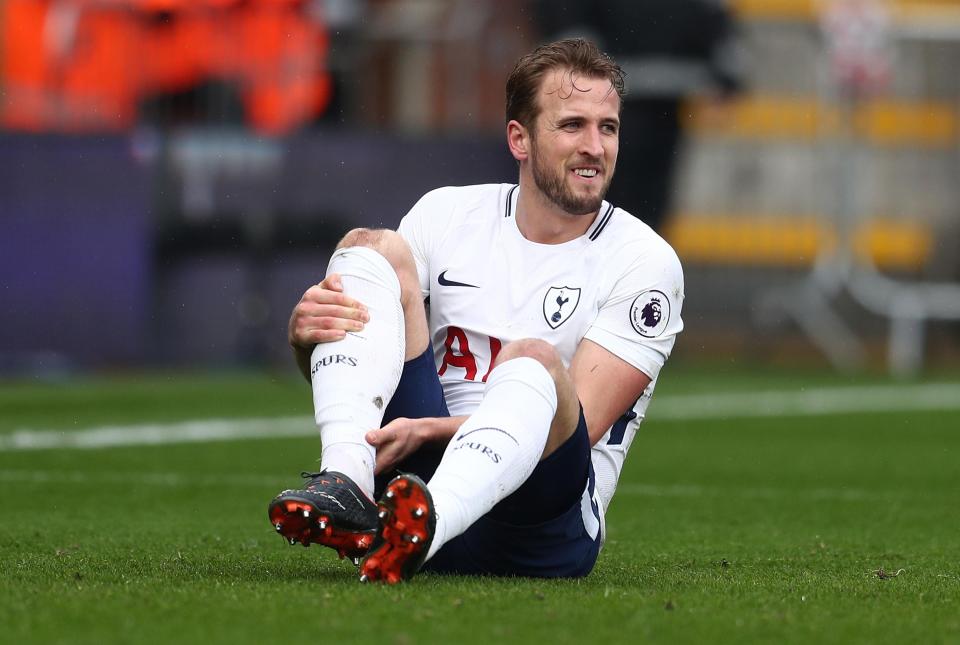  Harry Kane lasted just over half an hour of the Premier League clash with Bournemouth