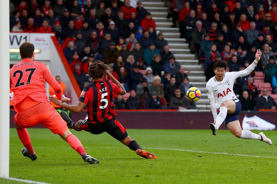  Heung-min Son smashed home for Tottenham at the Vitality