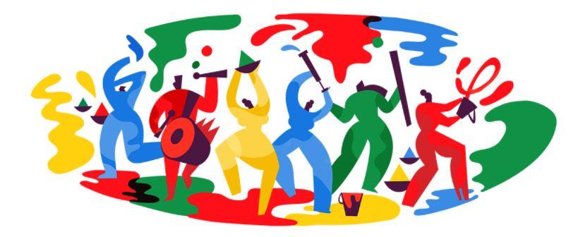  Google's brightly-coloured Doodle is commemorating Holi 2018