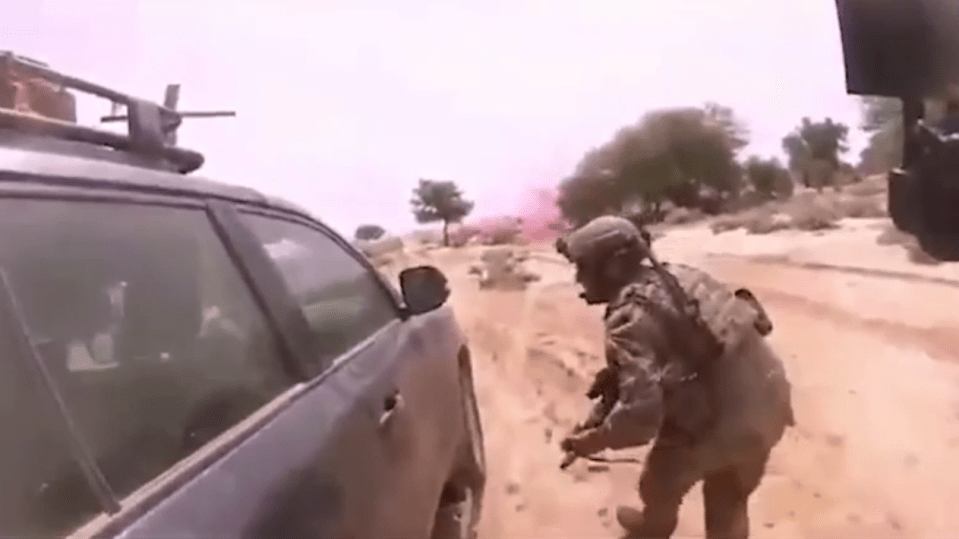  Distressing footage shows a soldier on camera, before they were shot and killed